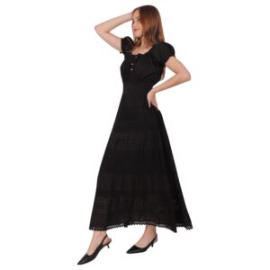 Cotton Dress with Heavy Detail