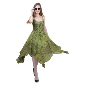 Dress with hand embroidery