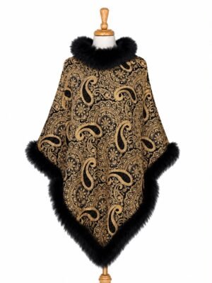 Paisley Fur Poncho