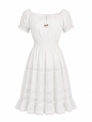 Belladonna lace cottage short dress