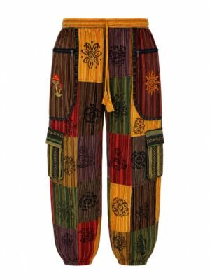 Boho patchwork cargo pants